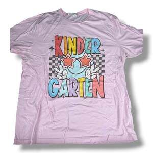 Bella+Canvas Kindergarten Graphic T-Shirt Pink 2XL
